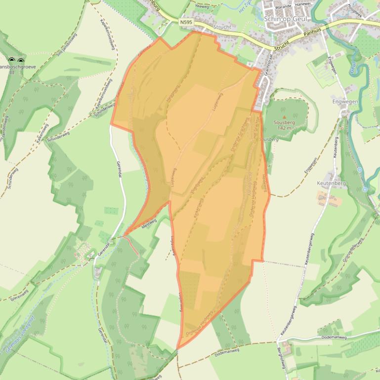 Kaart van postcodegebied 6305BZ.