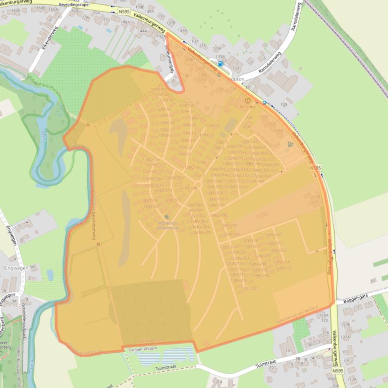 Kaart van postcodegebied 6305EA.