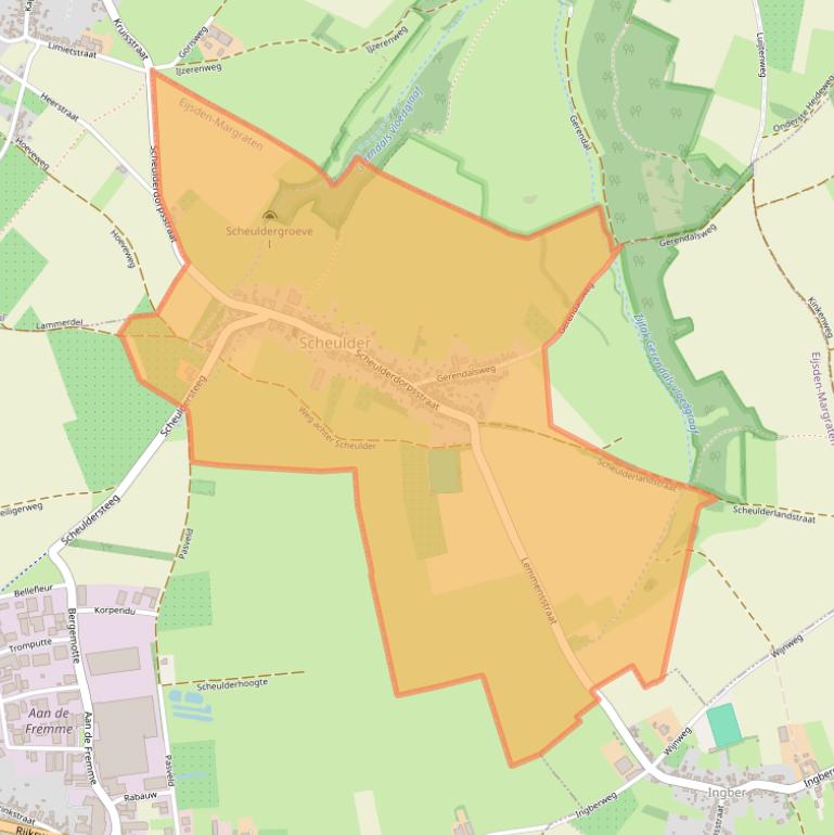 Kaart van postcodegebied 6307.