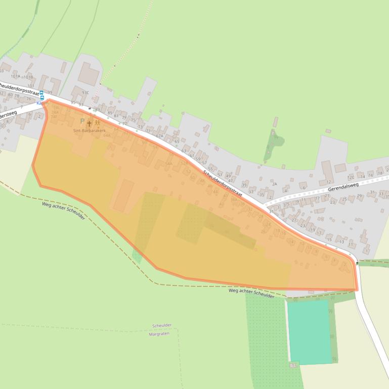 Kaart van postcodegebied 6307PC.