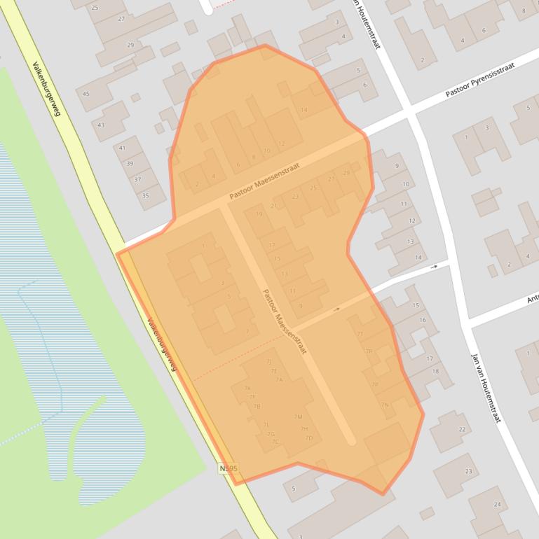 Kaart van postcodegebied 6321BV.