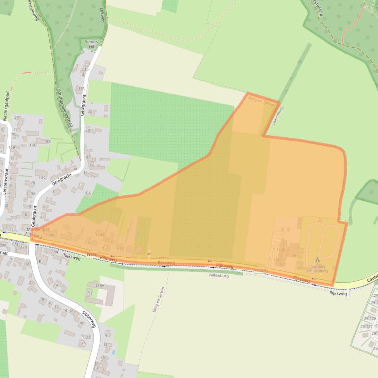 Kaart van postcodegebied 6325AD.