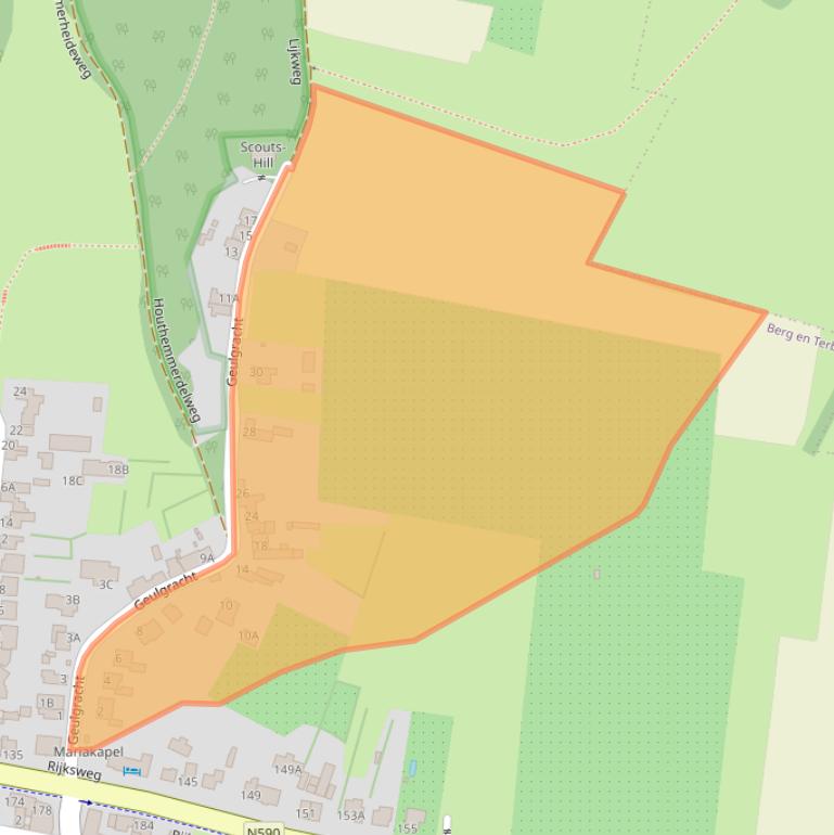 Kaart van postcodegebied 6325AN.