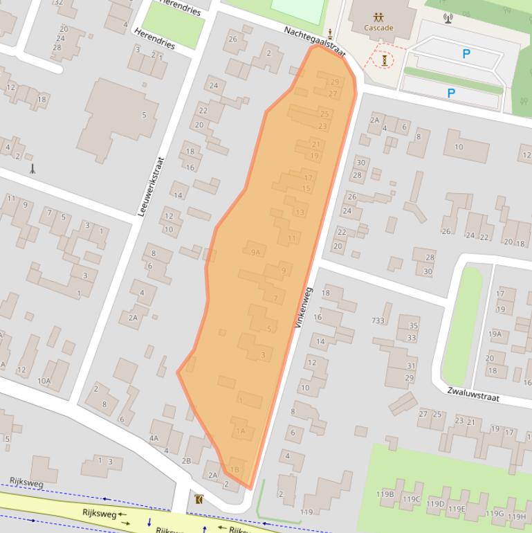 Kaart van postcodegebied 6325BA.