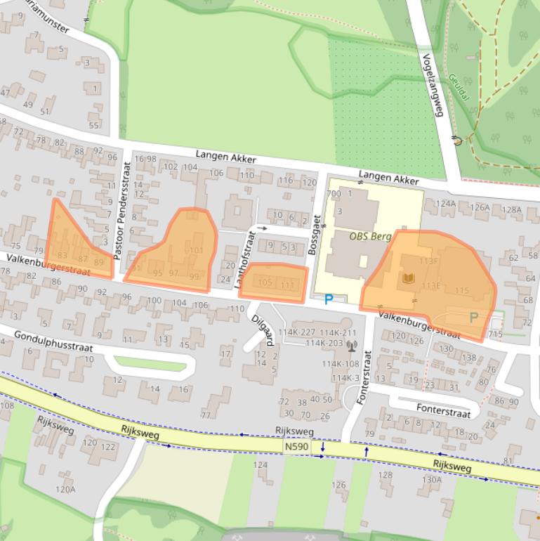 Kaart van postcodegebied 6325BM.