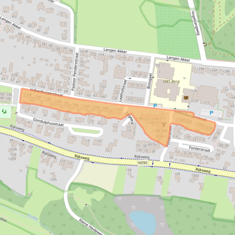 Kaart van postcodegebied 6325BR.