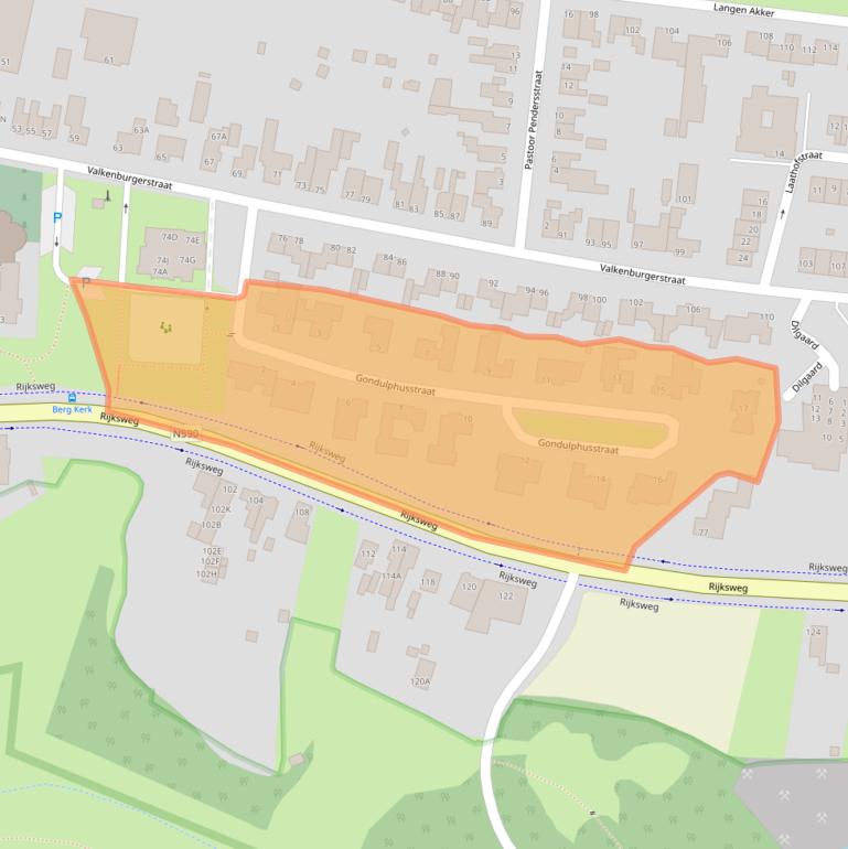 Kaart van postcodegebied 6325BS.