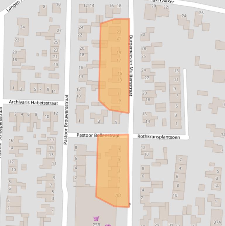 Kaart van postcodegebied 6325CA.