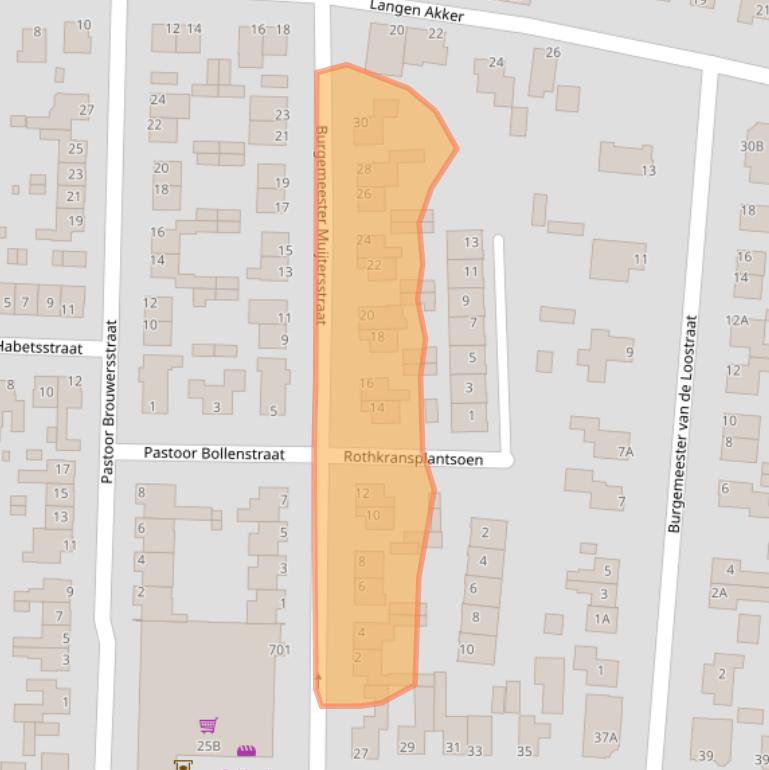 Kaart van postcodegebied 6325CB.