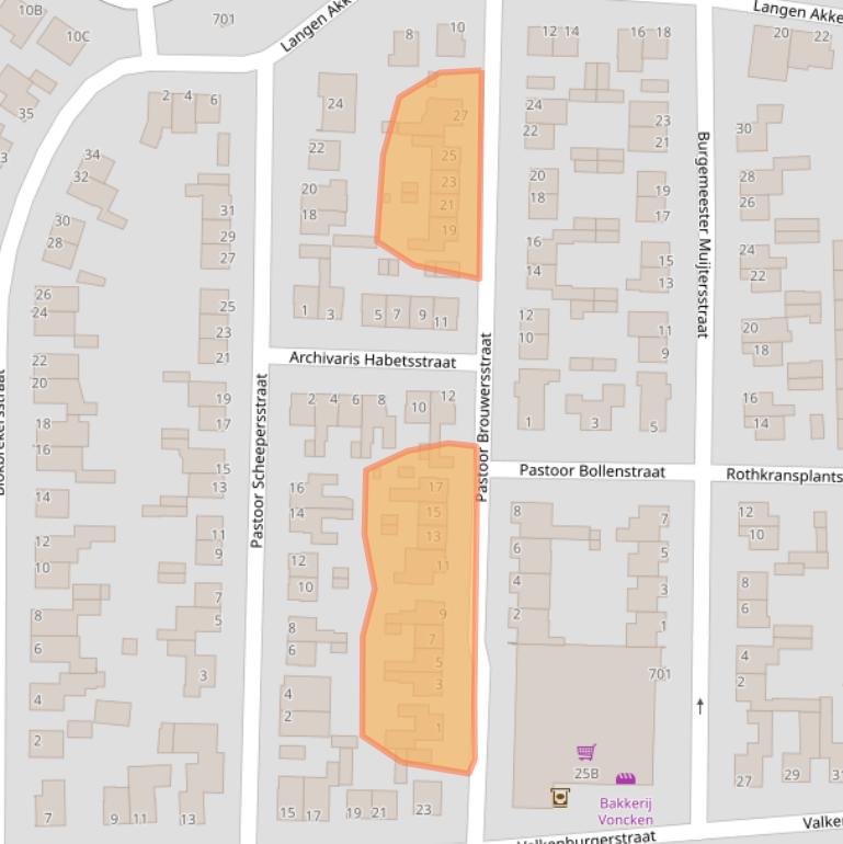 Kaart van postcodegebied 6325CD.
