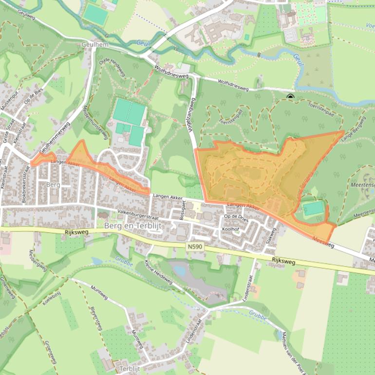 Kaart van postcodegebied 6325CK.