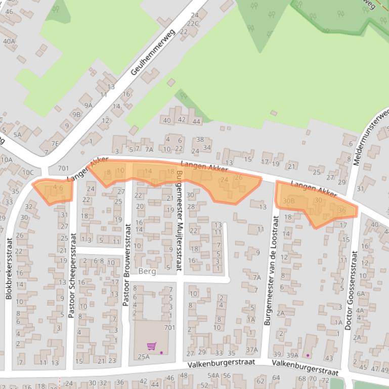 Kaart van postcodegebied 6325CL.