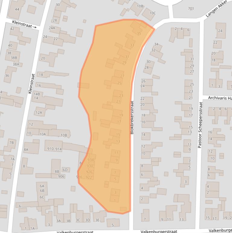 Kaart van postcodegebied 6325CS.