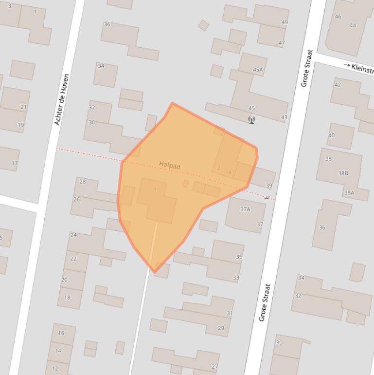 Kaart van postcodegebied 6325DD.