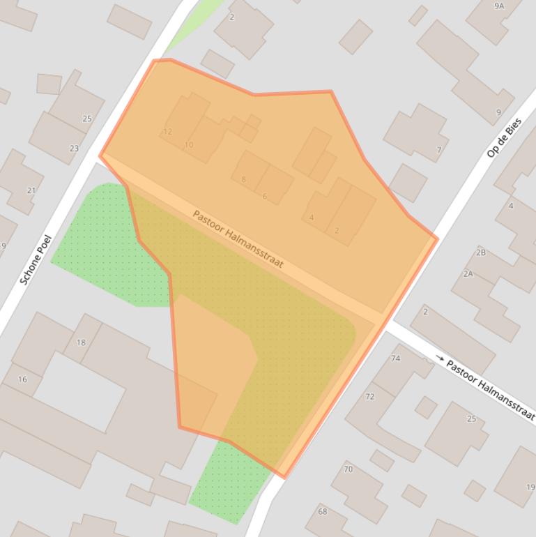 Kaart van postcodegebied 6325EJ.