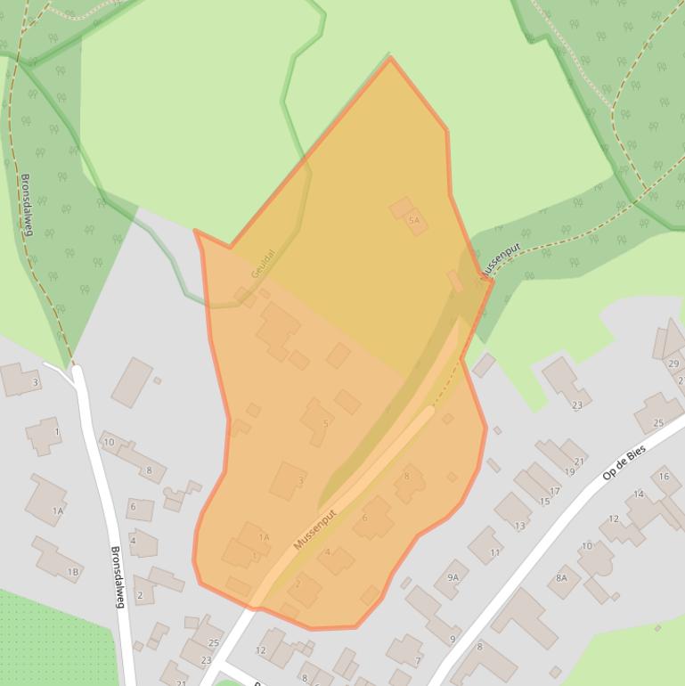 Kaart van postcodegebied 6325EK.
