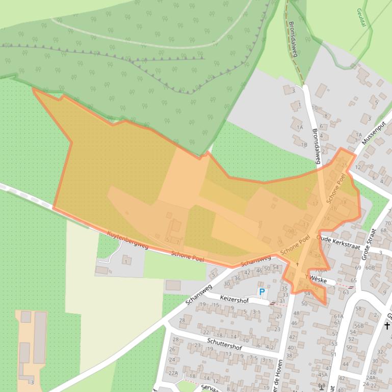 Kaart van postcodegebied 6325EM.