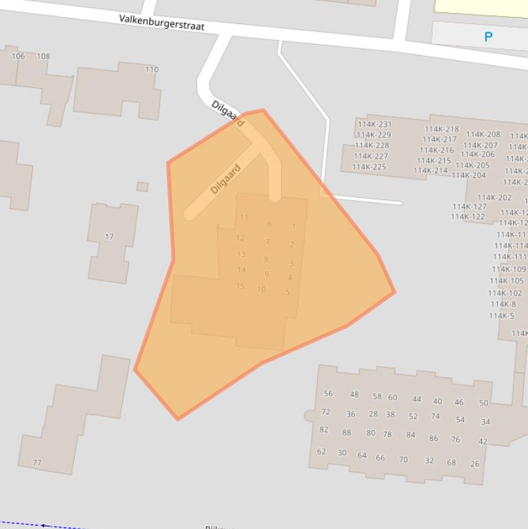 Kaart van postcodegebied 6325GE.