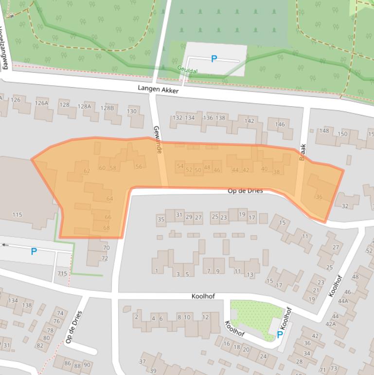 Kaart van postcodegebied 6325HC.