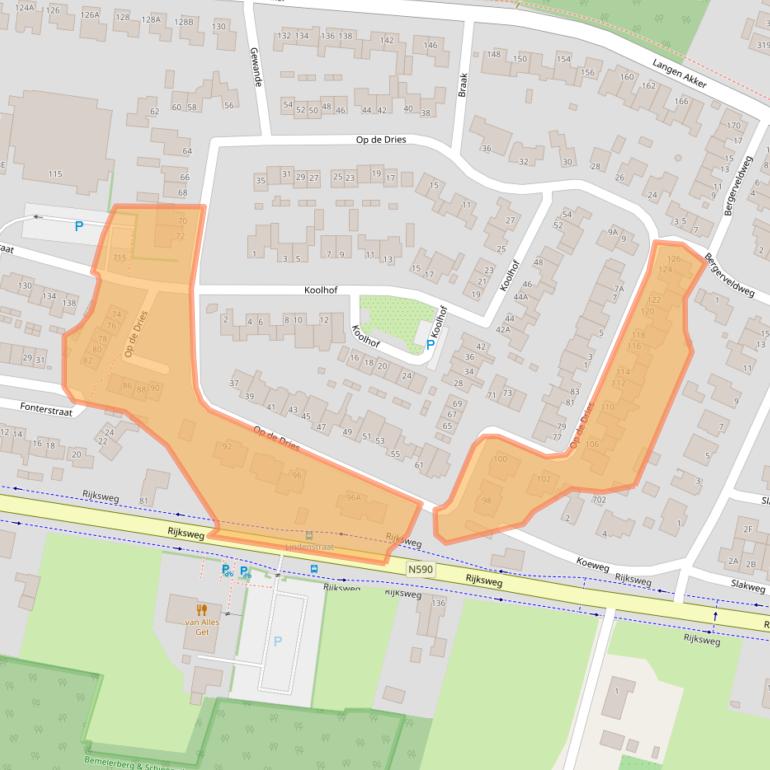 Kaart van postcodegebied 6325HD.