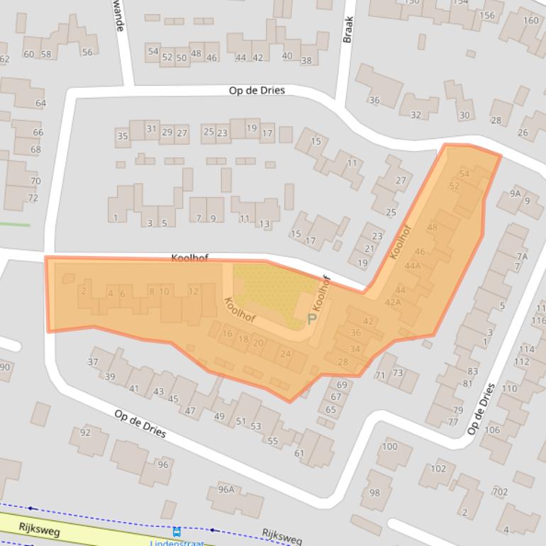 Kaart van postcodegebied 6325HH.