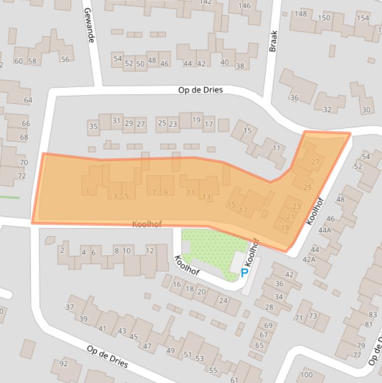 Kaart van postcodegebied 6325HJ.