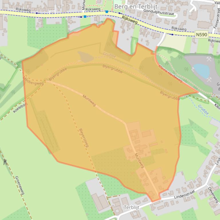 Kaart van postcodegebied 6325PD.