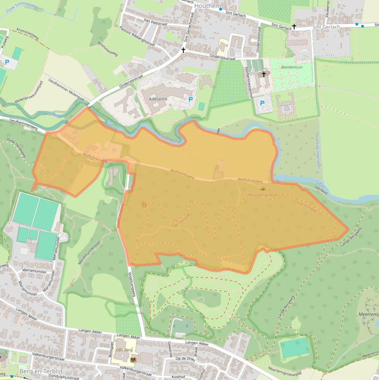 Kaart van postcodegebied 6325PM.