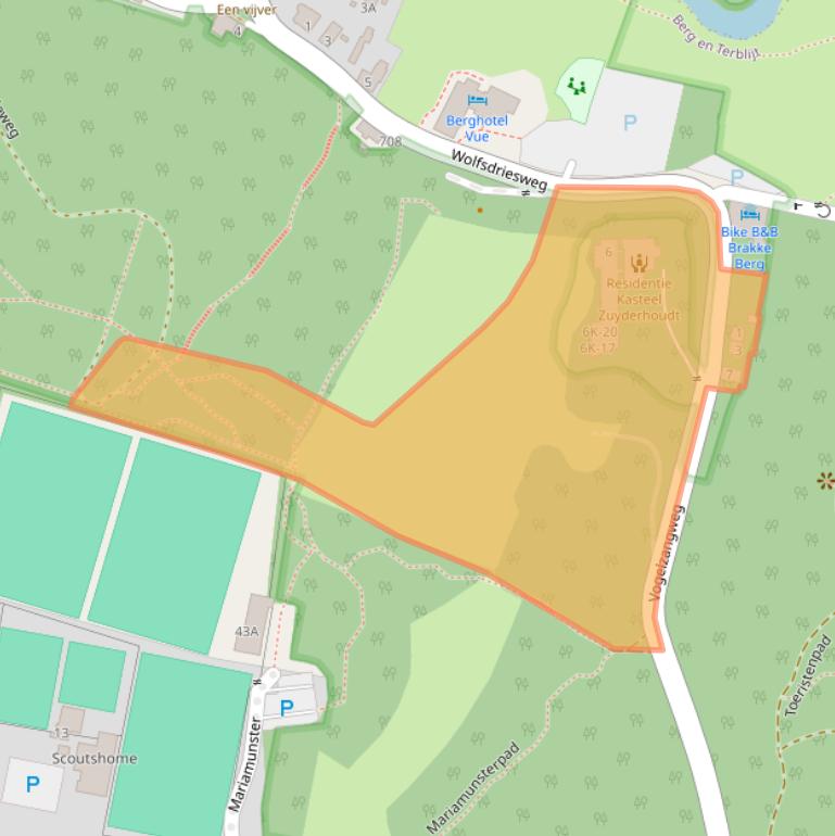 Kaart van postcodegebied 6325PN.