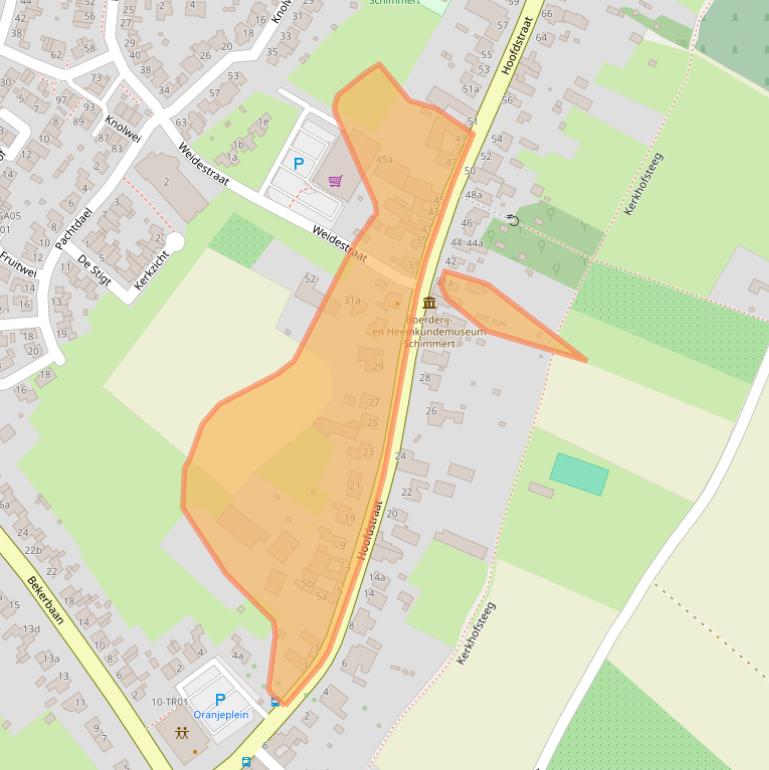 Kaart van postcodegebied 6333BE.