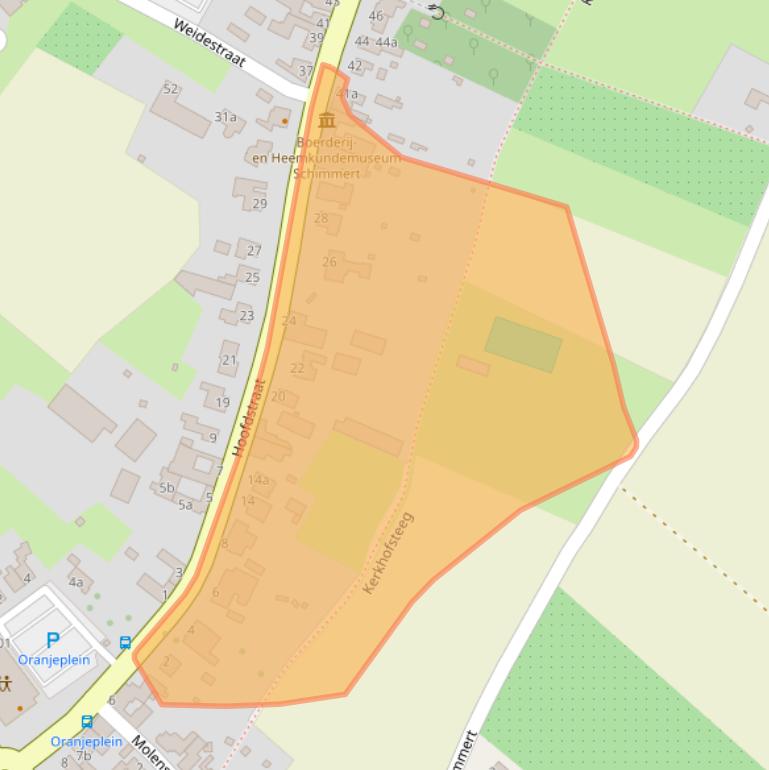 Kaart van postcodegebied 6333BJ.