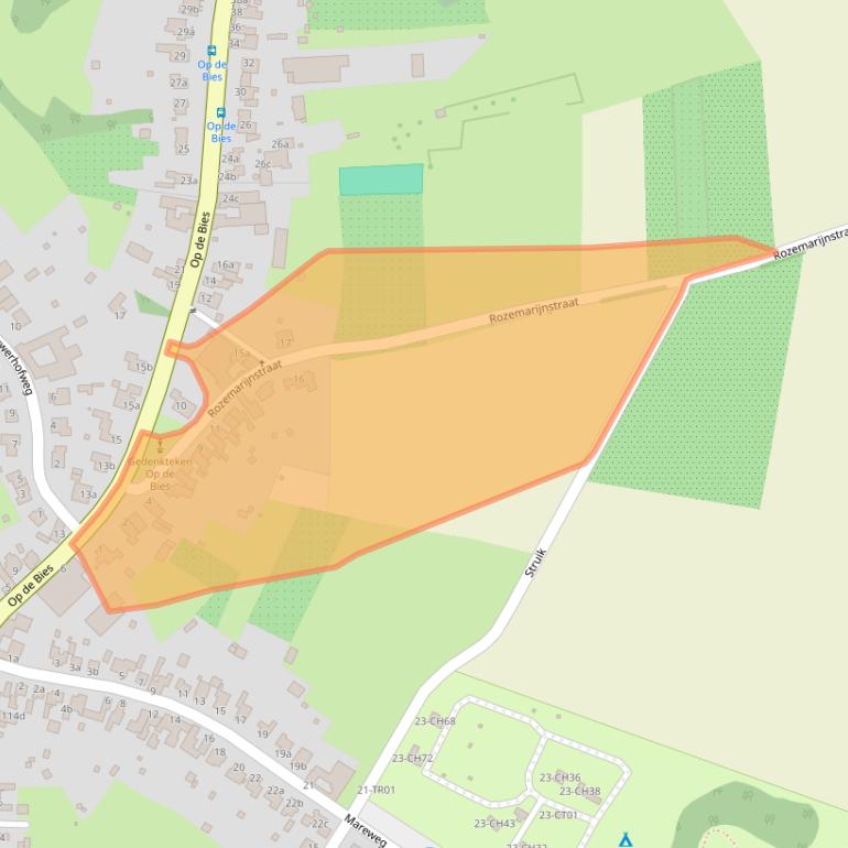 Kaart van postcodegebied 6333BT.