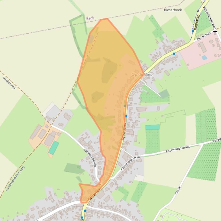 Kaart van postcodegebied 6333BV.