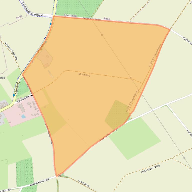 Kaart van postcodegebied 6333CA.