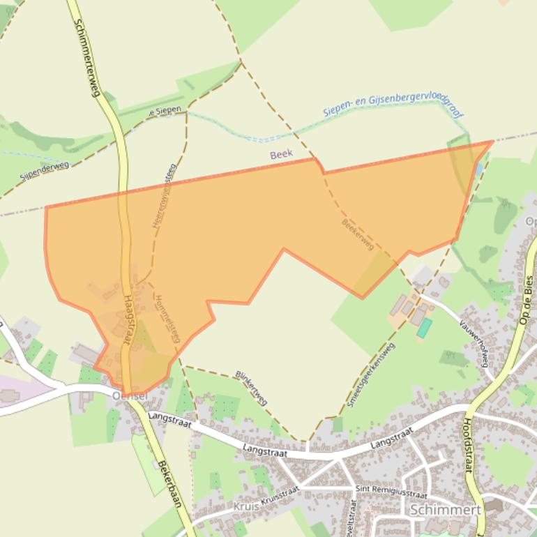 Kaart van postcodegebied 6333EP.