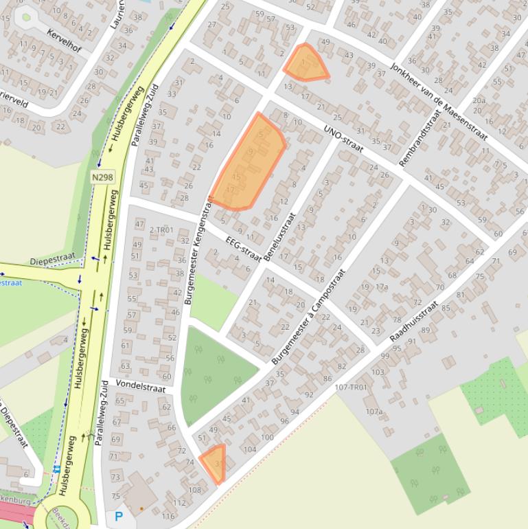 Kaart van postcodegebied 6336BH.