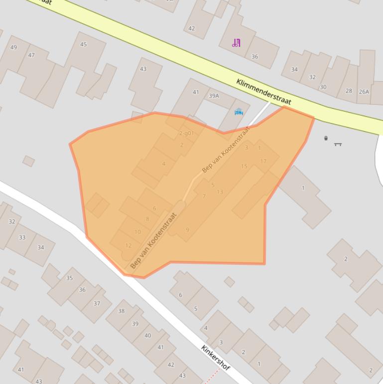 Kaart van postcodegebied 6343AZ.