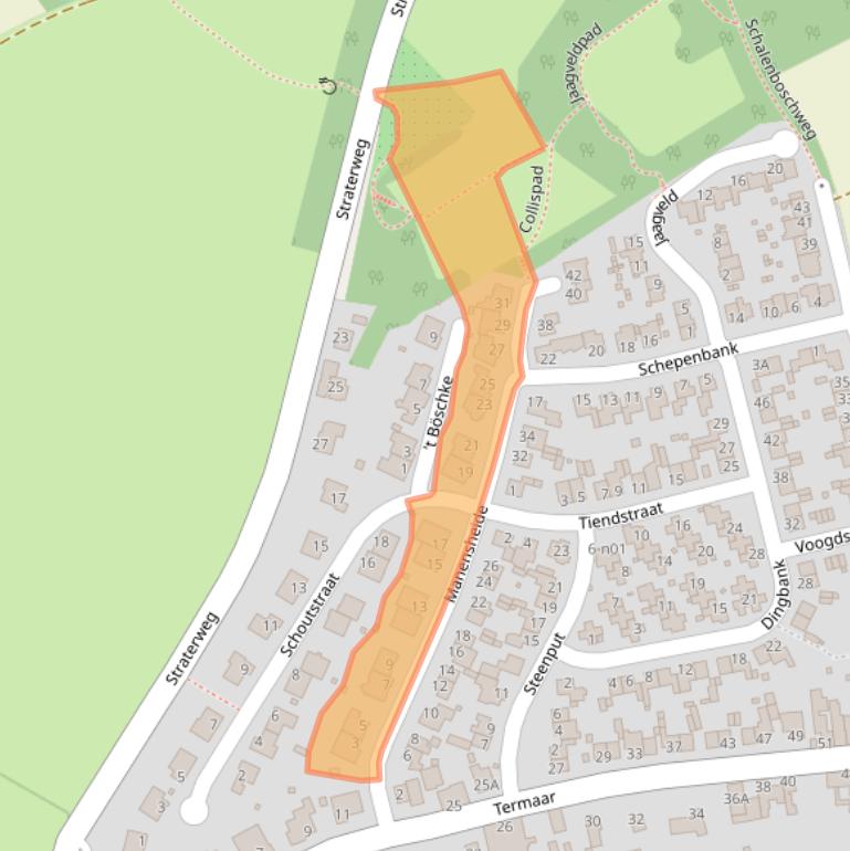 Kaart van postcodegebied 6343CP.