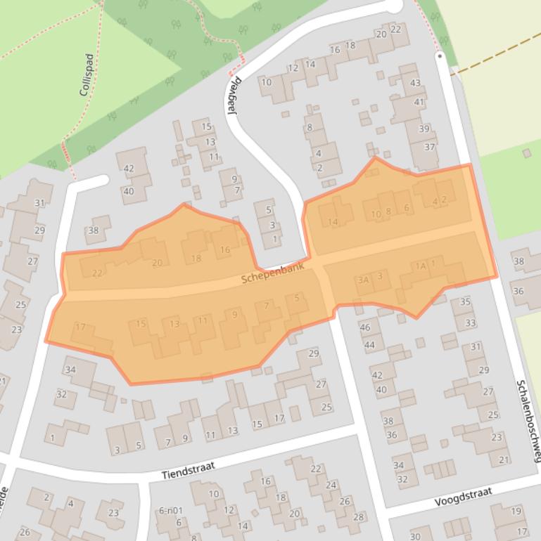 Kaart van postcodegebied 6343CV.