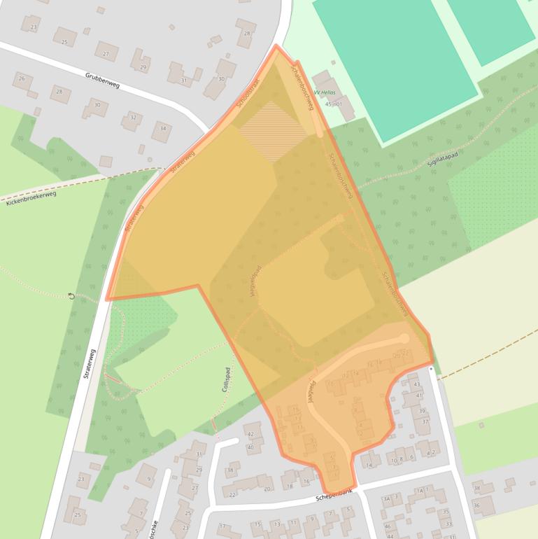 Kaart van postcodegebied 6343CW.