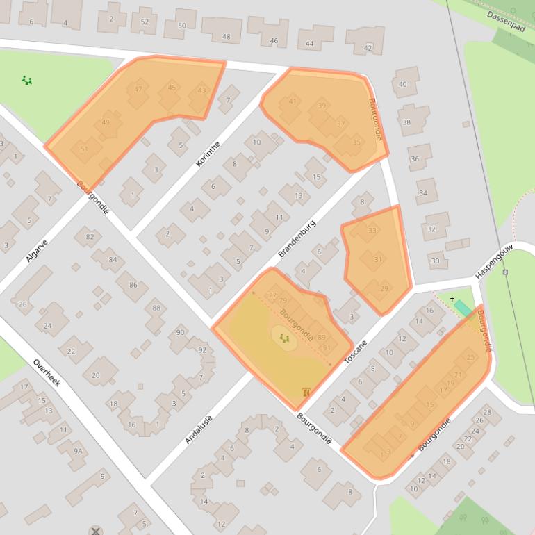 Kaart van postcodegebied 6343DC.