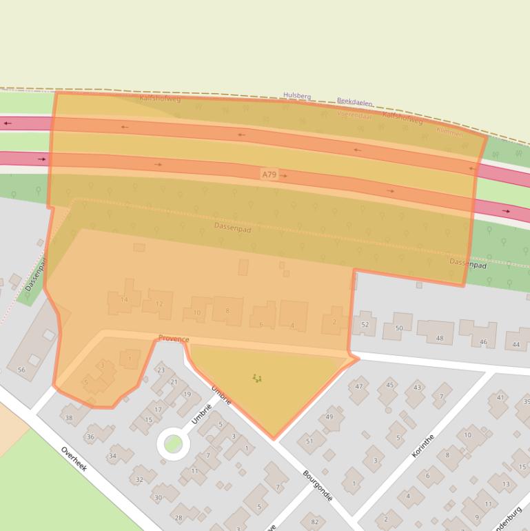 Kaart van postcodegebied 6343DM.