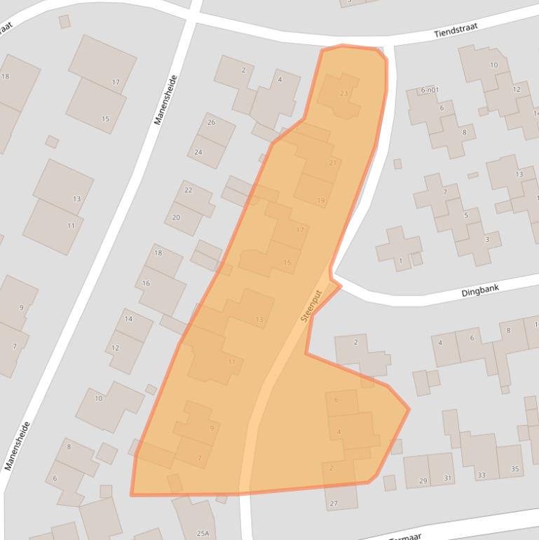 Kaart van postcodegebied 6343EC.