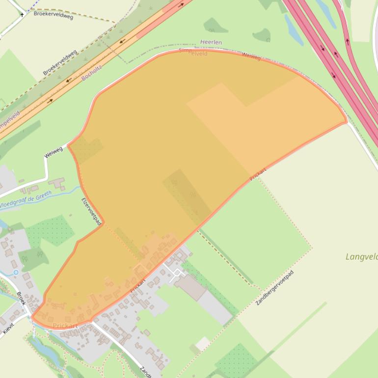 Kaart van postcodegebied 6351AE.