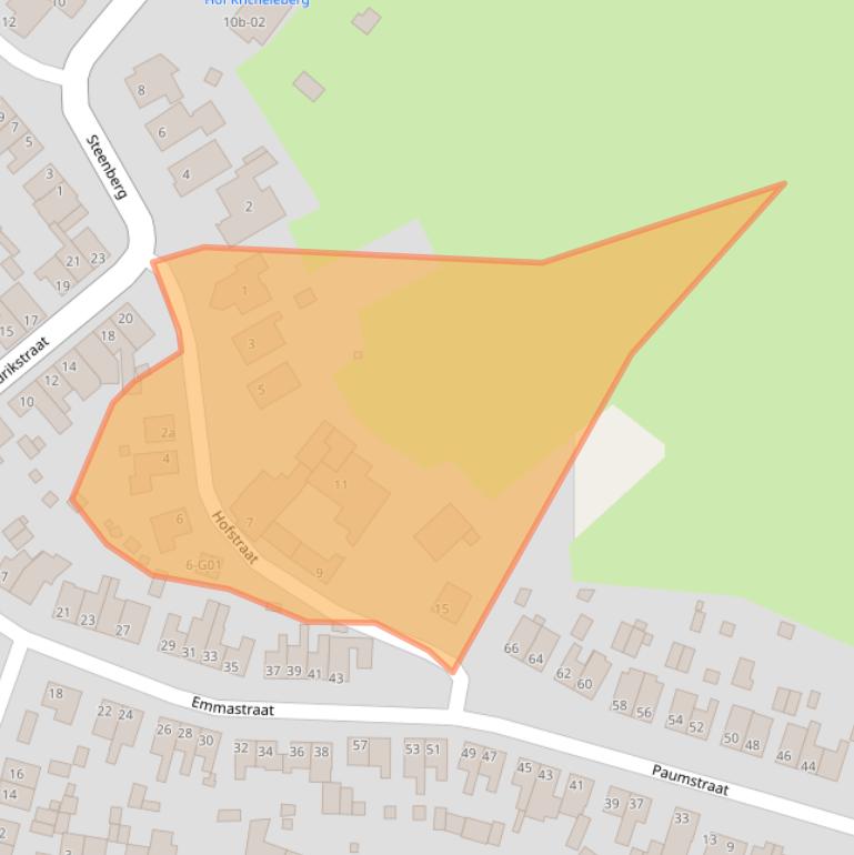 Kaart van postcodegebied 6351BD.