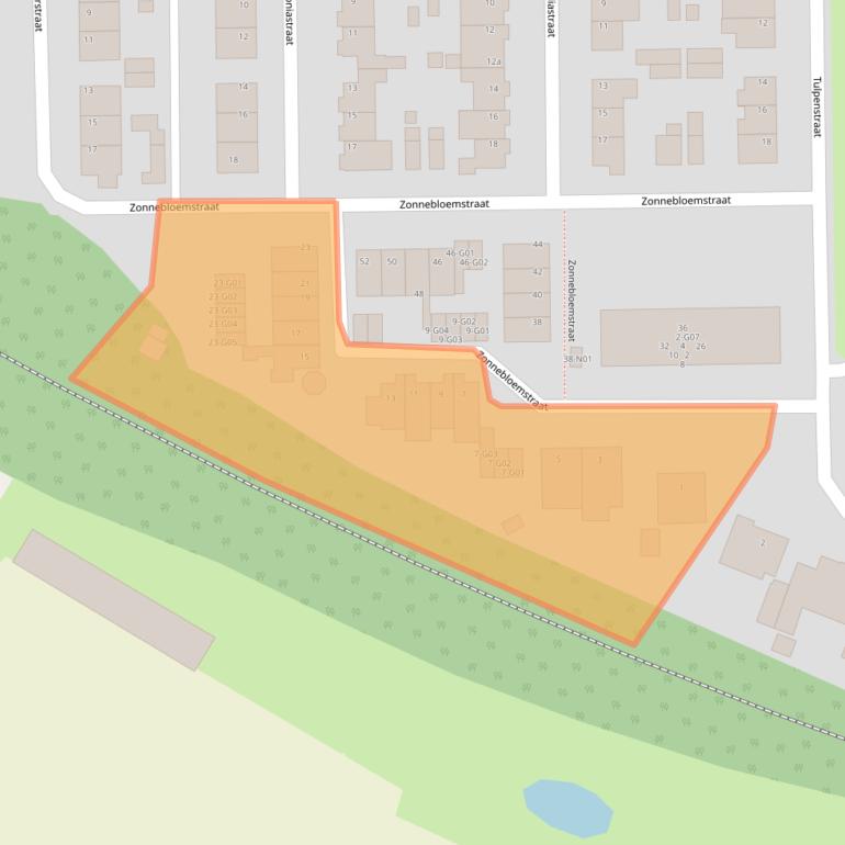 Kaart van postcodegebied 6351BX.