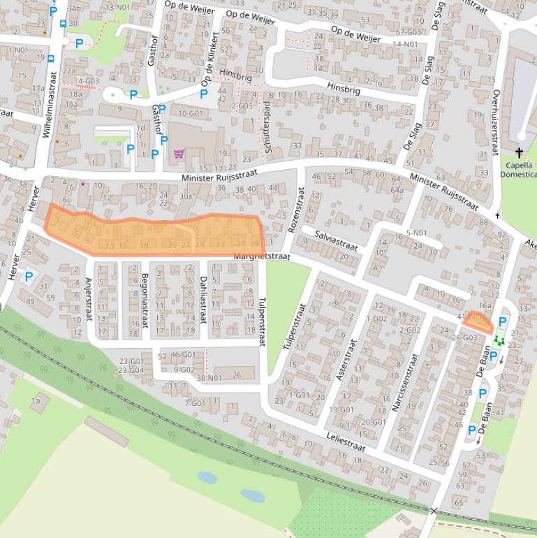 Kaart van postcodegebied 6351CA.