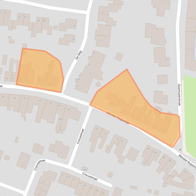 Kaart van postcodegebied 6351CJ.