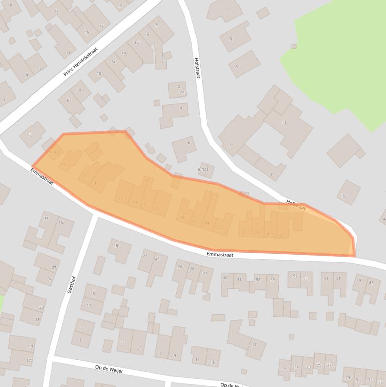 Kaart van postcodegebied 6351CT.