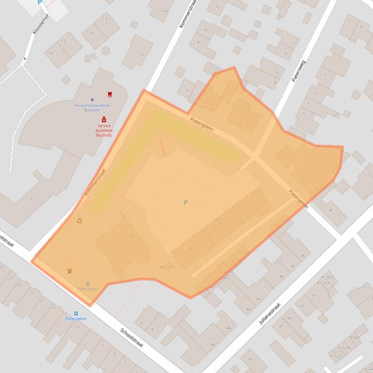 Kaart van postcodegebied 6351EW.